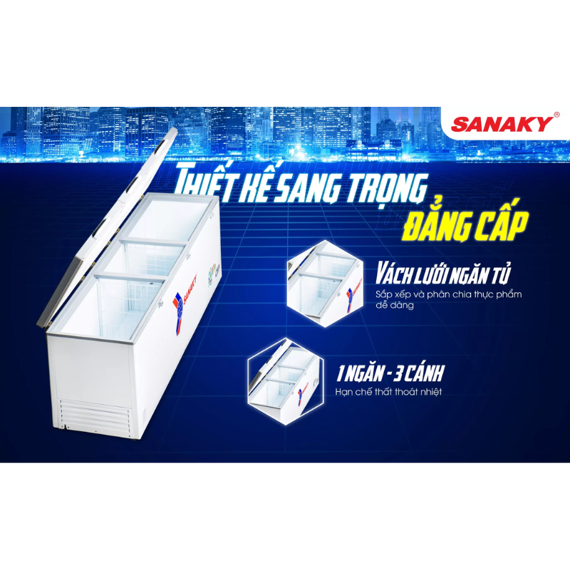 Thiết kế tủ đông Sanaky VH-1199HY4K