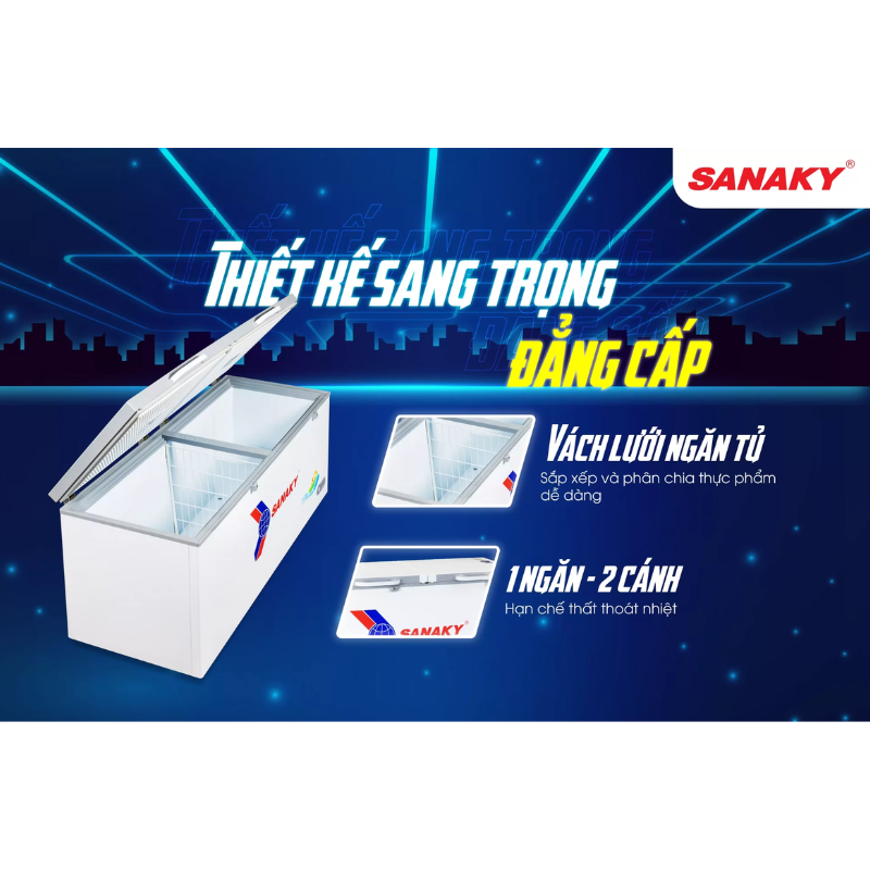 Thiết kế tủ đông Sanaky VH-6699HYK mới