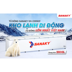 Dung tích tổng 2000 lít Sanaky VH-2399HY
