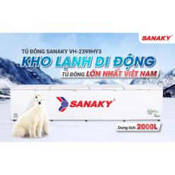 Tủ đông Sanaky VH-2399HY3 dung tích 2000 lít