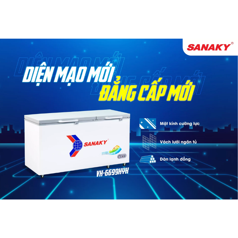 Tủ đông Sanaky VH-6699HYK dung tích 660 lít