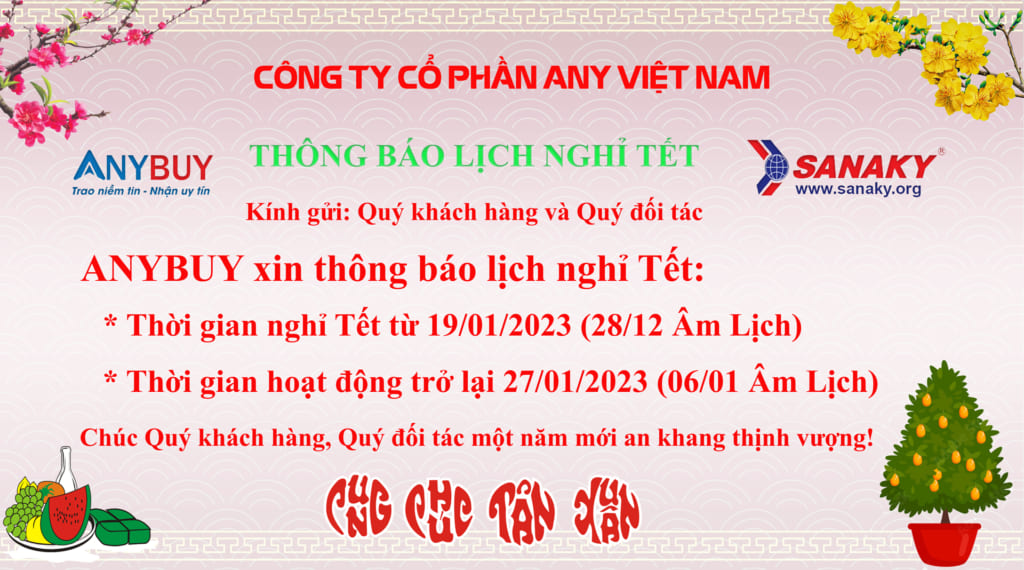 Thông báo lịch nghỉ tết ANY Việt Nam