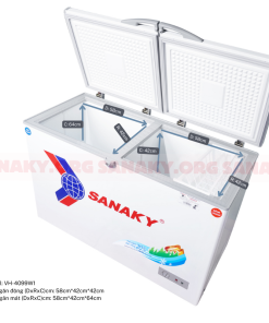 Kích thước lòng trong tủ đông dàn đồng Sanaky VH-4099W1