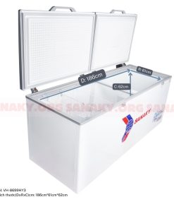 Kích thước lòng trong tủ đông Sanaky Inverter VH-8699HY3