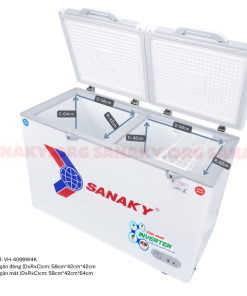 Kích thước lòng trong tủ đông Sanaky VH-4099W4K