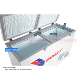 Kích thước lòng trong tủ đông 1 ngăn VH-4099A4K