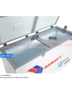 Kích thước lòng trong tủ đông 1 ngăn VH-4099A4K