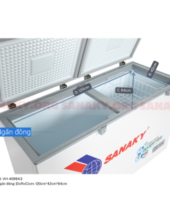 Kích thước lòng tủ đông Sanaky Inverter VH-4099A3