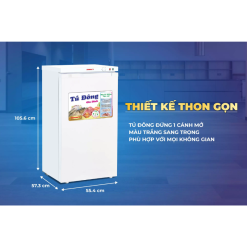 Kích thước tủ đông Sanaky VH-160VD