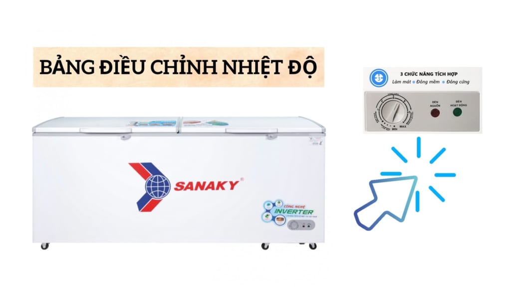 Bảng điều chỉnh nhiệt độ các dòng tủ đông Sanaky