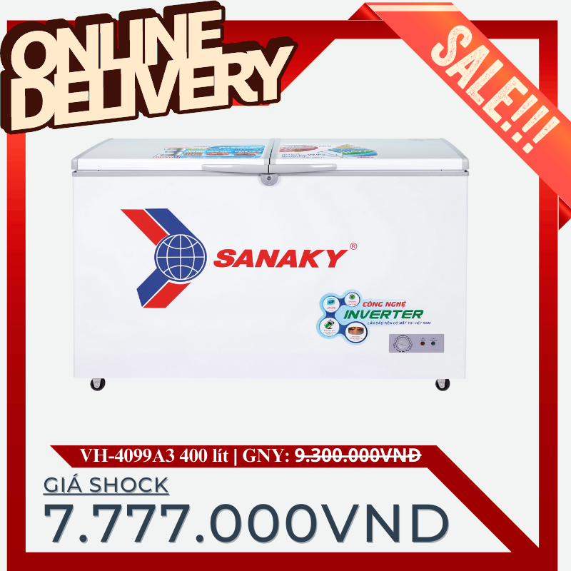 Tủ đông Sanaky tháng 7 VH-4099A3