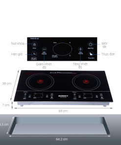 Kích thước bếp hồng ngoại Sanaky SNK-201HGW