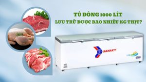 Tủ đông 1000 lít lưu được bao nhiêu kg thịt