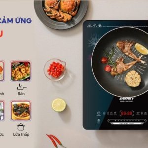 Bảng điều khiển cảm ứng với 8 chế độ nấu tiện lợi