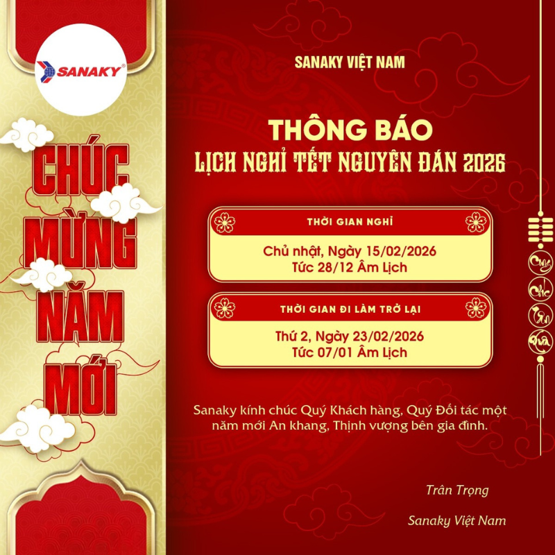 Sanaky-Thông Báo Nghỉ Tết 2026