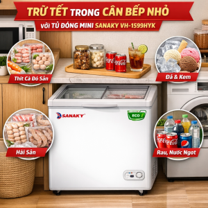 Vì sao tủ đông mini Sanaky VH-1599HYK là “tủ phụ” đáng mua