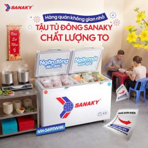 Quán nhỏ vẫn trữ “khỏe” Tủ đông 2 ngăn 560 lít