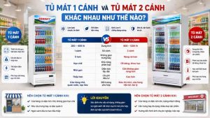 Tủ Mát 1 Cánh Và Tủ Mát 2 Cánh Khác Nhau Như Thế Nào