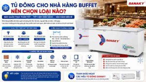 Tủ Đông Cho Nhà Hàng Buffet Nên Chọn Loại Nào