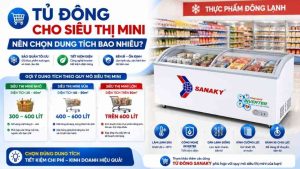 Tủ Đông Cho Siêu Thị Mini Nên Chọn Dung Tích Bao Nhiêu