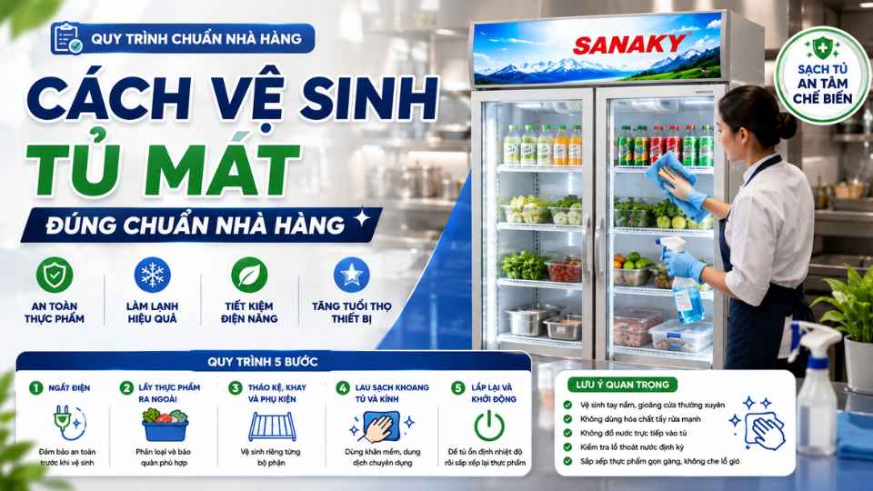 Cách Vệ Sinh Tủ Mát Đúng Chuẩn Nhà Hàng, Sạch & Nhanh