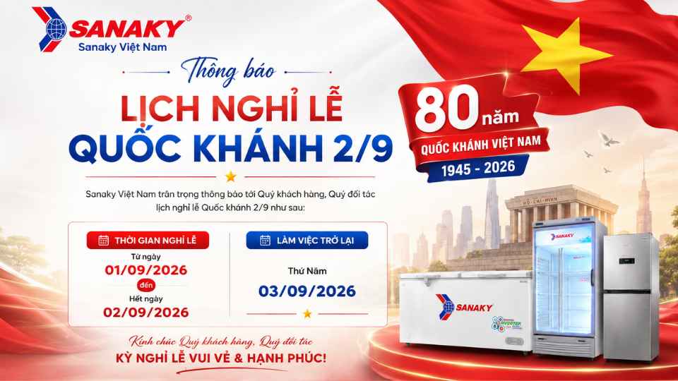 THÔNG BÁO LỊCH NGHỈ LỄ QUỐC KHÁNH 2-9-2026